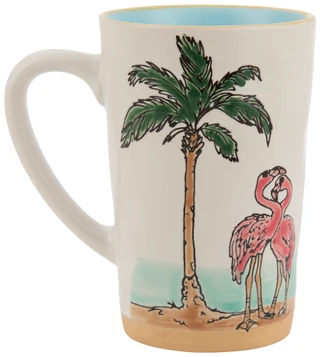 Thumbnail 2: Spectrum Designz 18 oz Tropical Flamingo Mug  