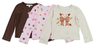 Thumbnail 1: B TWEEN Girls 3 Pk Long Sleeve Tops  
