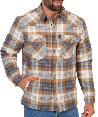 Thumbnail 1: Hooey Men's Plaid Sherpa Button Down Jacket 