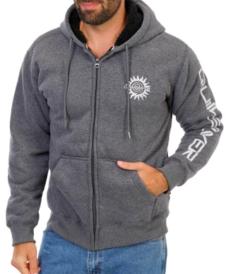 Thumbnail 1: Quicksilver Men's Sherpa Lined Zip-Up Hoodie  