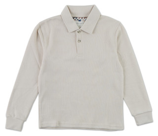 Thumbnail 1: Denim & Flower Boys Long Sleeve Polo Shirt  