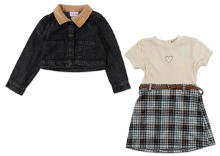 Thumbnail 2: Little Lass Girls 2 pc Jacket & Dress Set  