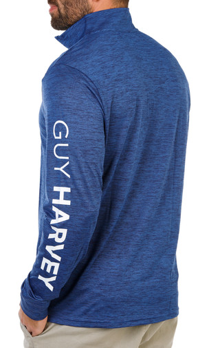Thumbnail 2: Guy Harvey Men's Long Sleeve Light Weight Quarter Zip Tee 