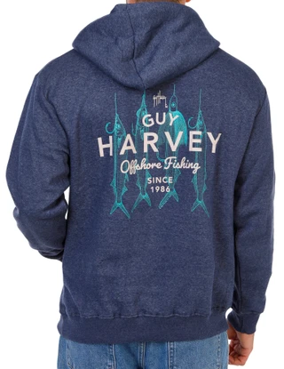 Thumbnail 1: Guy Harvey Men's Offshore Fishing Graphic Pullover Hoodie 
