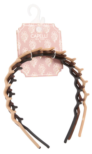 Thumbnail 1: Capelli New York 3 Pk Scalloped Edge Headbands 