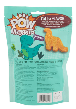 Thumbnail 2: Pow  13 Pk Duck Flavored Dinosaur Nugget Dog Treats 