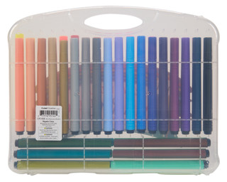 Thumbnail 2: Flomo Creative 48 Pk Watercolor Markers with Reusable Box  