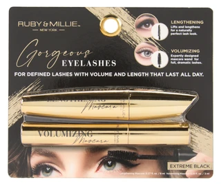 Thumbnail 1: Ruby & Millie 2 Pc Gorgeous Eyelashes Lengthening & Volumizing Mascara Set 