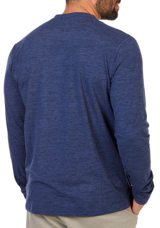 Thumbnail 2: HALLSTATT Men's Long Sleeve Heathered Henley Tee 