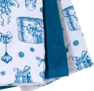 Thumbnail 2: Rockhill Home 3 Pk Christmas Twinkle Tidings Kitchen Towels  
