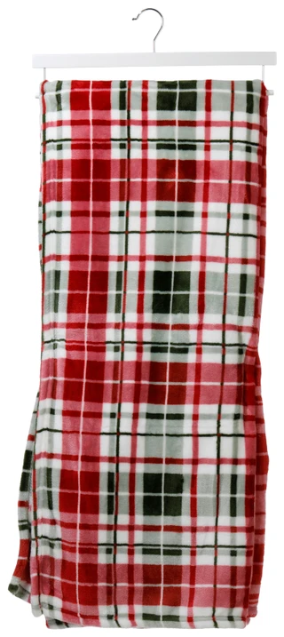 Thumbnail 1: MARTHA STEWART EVERYDAY 60x70 Super Soft Christmas Noel Plaid Plush Throw  