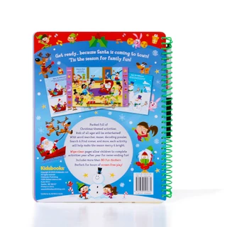 Thumbnail 2: Kidsbooks Publishing  Christmas Fun Festive Wipe-Down Activity Book w/ Marker 
