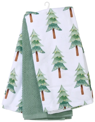Thumbnail 1: Rockhill Home 3 Pk Christmas Tree Farm Kitchen Towels  