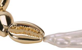 Thumbnail 2: Baublebar Gold Tone Cowrie Shell and Pearl Accent Bracelet 
