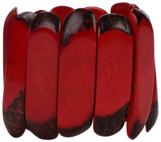 Thumbnail 2: TAGUA Red Pisa Natural Stretch Bracelet 