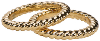 Thumbnail 4: Baublebar 2 Pk Gold Tone Twist Ring Set 