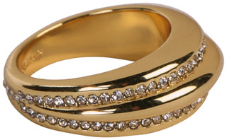 Thumbnail 4: Baublebar Gold Tone Courtney Crystal Ring 