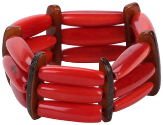 Thumbnail 1: TAGUA Red Salcedo Natural Stretch Bracelet 
