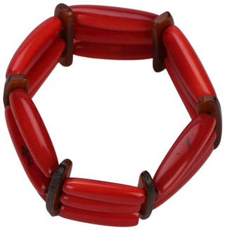 Thumbnail 2: TAGUA Red Salcedo Natural Stretch Bracelet 