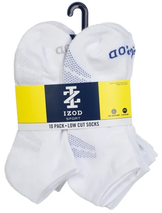 Thumbnail 1: IZOD Men's 10 Pk Low Cut Socks 