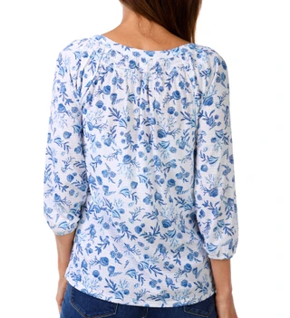 Thumbnail 3: Coral Bay Petite Long Sleeve Waffle Top 