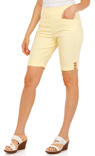 Thumbnail 2: Coral Bay Petite 10 In. Gold Bar Bermuda Shorts 