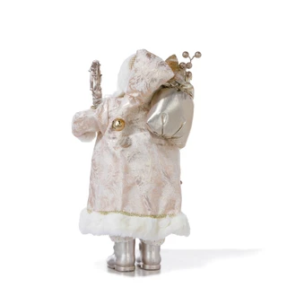Thumbnail 2: Magical Season 18 in Gold Christmas Santa with Staff & Toy Sack Decor 