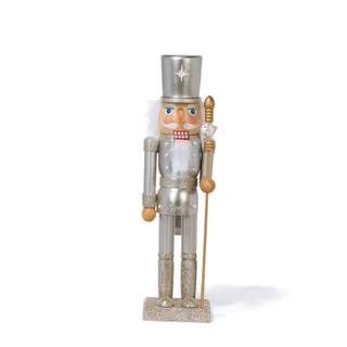 Thumbnail 1: Magical Season 14 in Glittery Silver Christmas Nutcracker with Staff Decor 