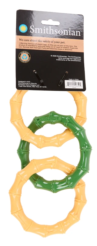 Thumbnail 2: Smithsonian Vanilla Scented Bamboo Rings Pet Toy 