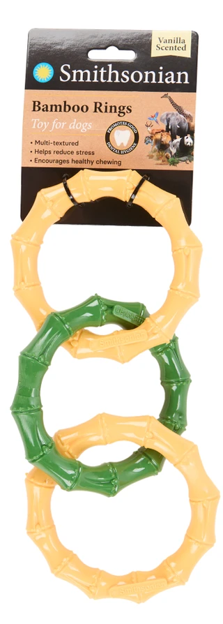 Thumbnail 1: Smithsonian Vanilla Scented Bamboo Rings Pet Toy 