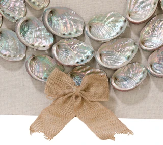 Thumbnail 2: Magical Season 23x23 Coastal Christmas Framed 3D Shell Wreath Decor 