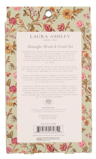 Thumbnail 2: Laura Ashley Detangler Brush & Comb Set 