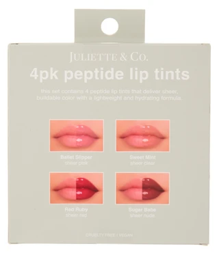 Thumbnail 2: Juliette & Co.  4 Pk Peptide Lip Tints 