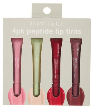 Thumbnail 1: Juliette & Co.  4 Pk Peptide Lip Tints 