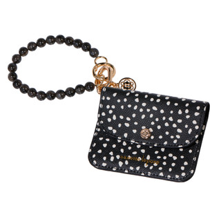 Thumbnail 2: Nanette Lepore Beaded Wristlet ID Wallet with 2 Card Slots & Logo Charm 