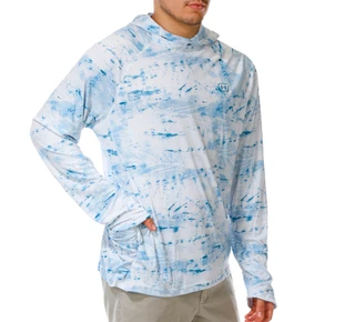 Thumbnail 1: Under Armour Men's Fish Elite Printed Performance Hoodie - Gray 