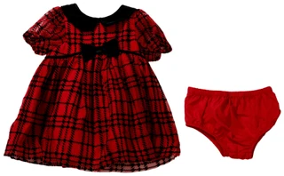 Thumbnail 1: Pippa & Julie Baby Girl's 2 Pc Houndstooth Dress Set 