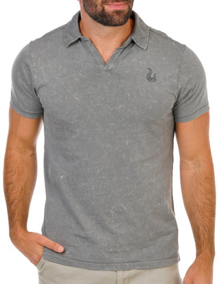 Thumbnail 1: Maori Hook Men's Short Sleeve Marble Wash Polo  