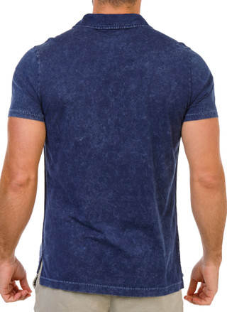 Thumbnail 2: Maori Hook Men's Short Sleeve Marble Wash Polo  