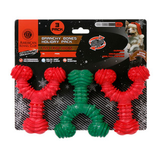 Thumbnail 1: American Kennel Club 3 Pk Christmas Branchy Dog Bones 