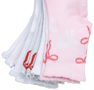 Thumbnail 2: Juicy Couture 6 Pk Ruffle Bow Heart Crew Socks  