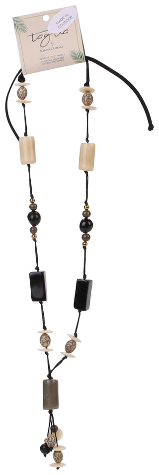 Thumbnail 1: TAGUA Onyx Marcela Natural Handmade Necklace 