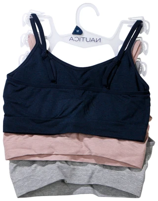 Thumbnail 2: Nautica Women's 3 Pk Seamless Heather Bralettes 