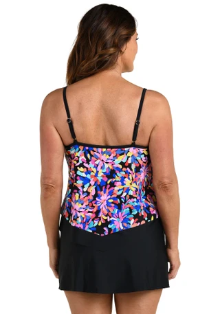 Thumbnail 3: Maxine of Hollywood Women's Make A Splash Flutter Hem Tankini 