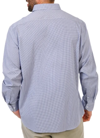 Thumbnail 3: TAILORBYRD Men's Gingham Print Button Down Dress Shirt  