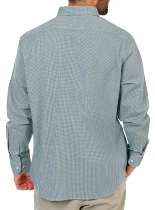 Thumbnail 2: TAILORBYRD Men's Gingham Print Button Down Dress Shirt  