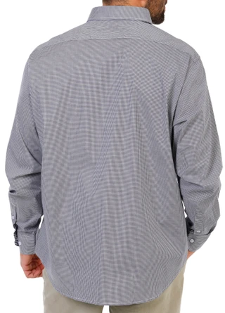Thumbnail 4: TAILORBYRD Men's Gingham Print Button Down Dress Shirt  