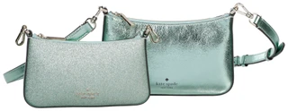 Thumbnail 1: KATE SPADE 2 Pc Metallic Crossbody Bag with Pouch Set 