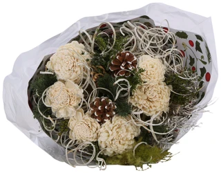 Thumbnail 2: Nature's Expressions Botanicals XL Christmas Pinecone Faux Floral Bouquet  