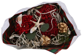 Thumbnail 2: Nature's Expressions Botanicals XL Christmas Seashell Faux Floral Bouquet 